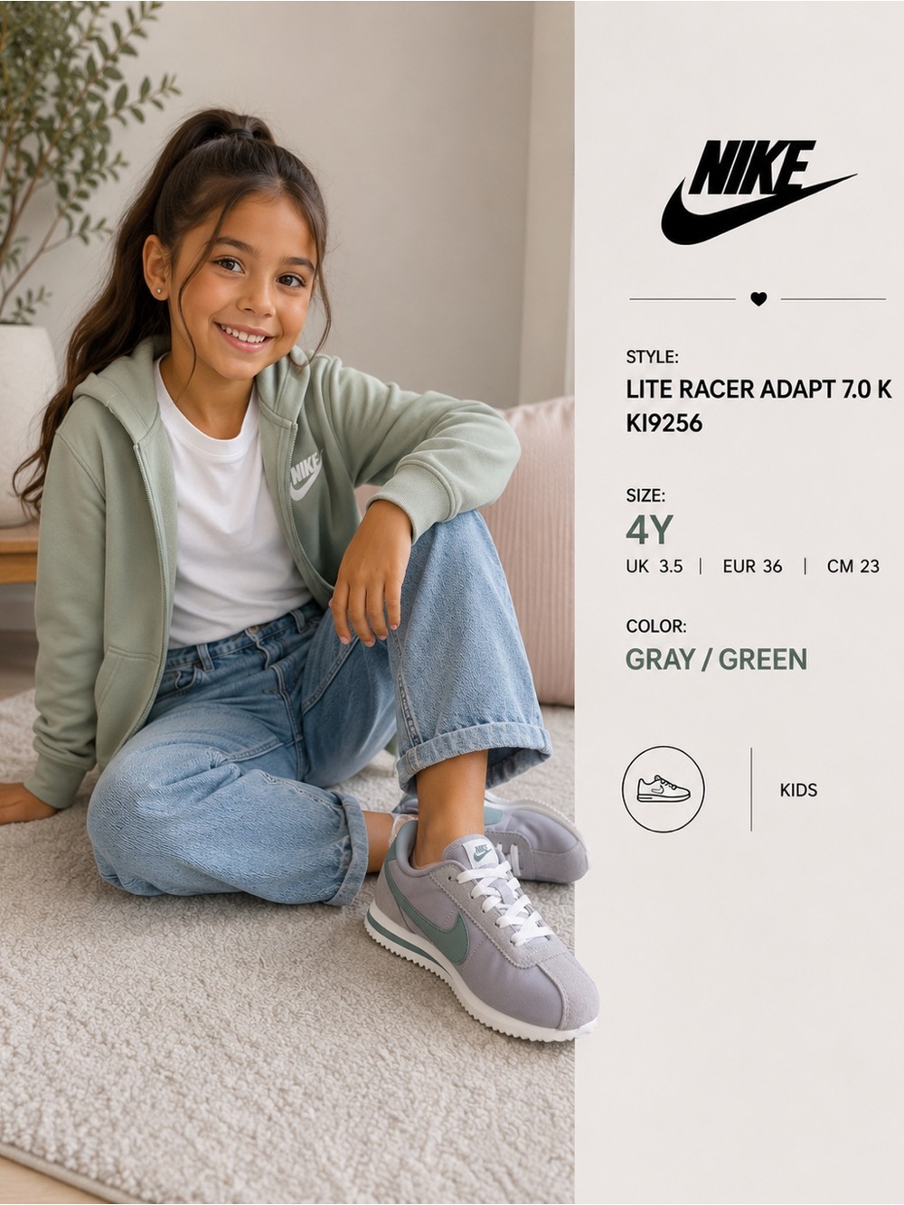 Nike Kids Shoes Gray
